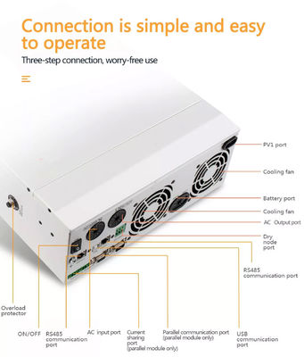 MPPT 충전기와 5 kw 6 kw 5000w 하이브리드 순수 사인파 오프 그리드 MPPT 태양이 인버터
