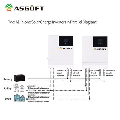 MPPT 충전기와 5 kw 6 kw 5000w 하이브리드 순수 사인파 오프 그리드 MPPT 태양이 인버터