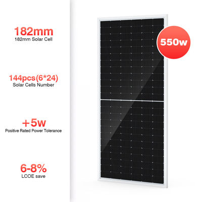주택을 위한 투명한 450w 500w 540w 모노럴 두 면이 있는 태양 전지판 시스템