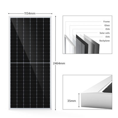 500W 550 와트 600w 얇은 필름은 단일결정 PV 판 모듈 지붕 장착을 평탄화합니다