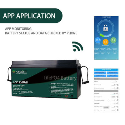 ASGOFT Lipo4 Lifepo4 배터리 100ah 150AH 12 볼트 Li 이온 건전지 팩