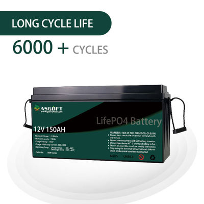 ASGOFT Lipo4 Lifepo4 배터리 100ah 150AH 12 볼트 Li 이온 건전지 팩