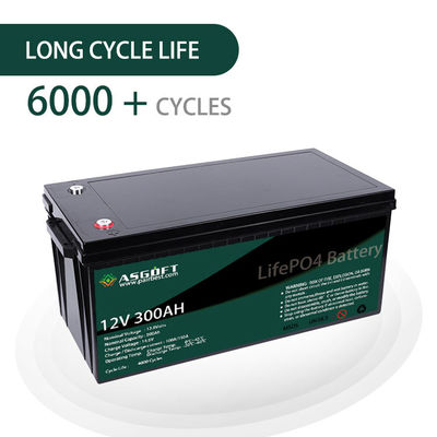 ASGOFT 12V 리튬 건전지 팩 300ah 12 볼트 Lifepo4 리튬 이온