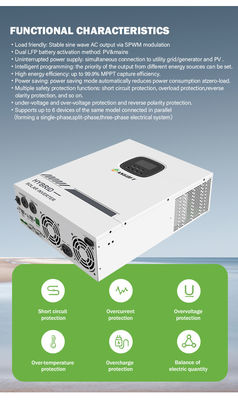 Ac 12V에 대한 그리드 인버터 3.5KW 5.5KW Dc 위의 ODM 태양 혼합체