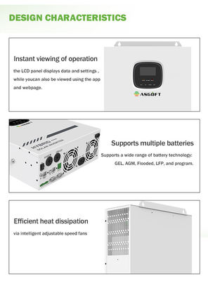 그리드 인버터 단일 상 48V 3Kw 3000W 5Kw 5000W 5.5Kw 6Kw 위의 햄프프트 태양 혼합체