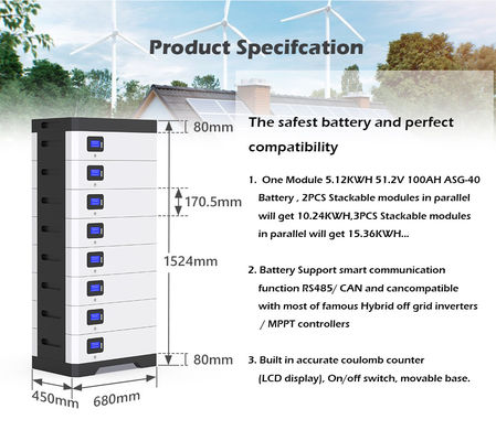 ODM 10Kwh 50KWH 에너지 저장 파워월 태양 배터리 백업 시스템