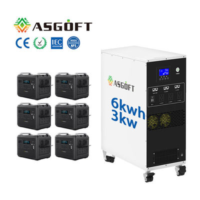 전력망 3 kw 하이브리드 인버터에서 떨어져 있는 6KWH 단번에 가지고 다닐 수 있는 동력화차 Lifepo4