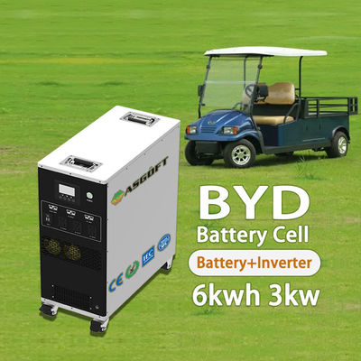 3000W 변환장치 휴대용 이동할 수 있는 힘을 가진 똑똑한 위탁 6Kwh lifepo4 건전지