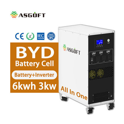 태양열 충전 휴대용 전원 은행 6Kwh 배터리 및 3Kw 인버터 휴대용 모바일 전원
