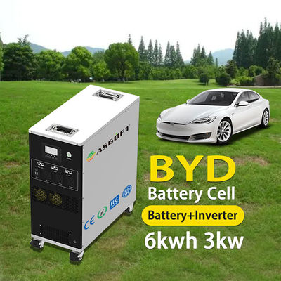 태양열 충전 휴대용 전원 은행 6Kwh 배터리 및 3Kw 인버터 휴대용 모바일 전원