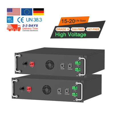 고전압 15kwh-750kwh 리?? 철 배터리 팩 Lifepo4 51.2v 100Ah 랙 탑재 배터리 리?? 이온 배터리