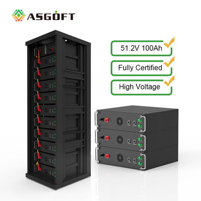 고전압 15kwh-750kwh 리?? 철 배터리 팩 Lifepo4 51.2v 100Ah 랙 탑재 배터리 리?? 이온 배터리