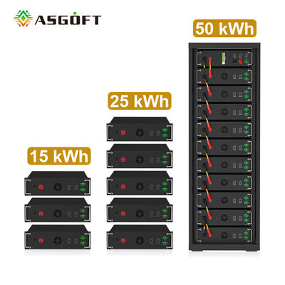 고전압 15kwh-750kwh 리?? 철 배터리 팩 Lifepo4 51.2v 100Ah 랙 탑재 배터리 리?? 이온 배터리