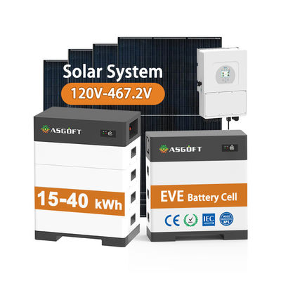 고전압 태양전지 15kw-40kw 가정용 태양광 에너지 시스템 리?? 배터리와 태양광 전력 은행