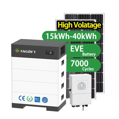 집용 에너지 저장 15kwh - 40kwh 라크 태양 전지 패널 하이브리드 역 태양 시스템