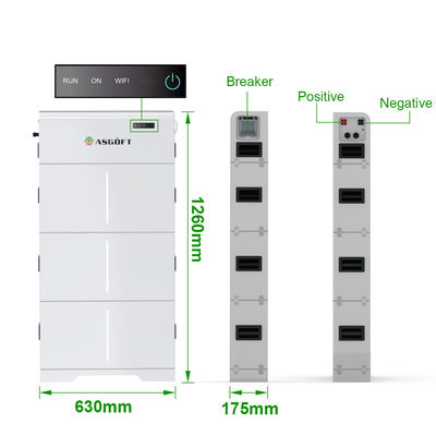 태양 에너지 저장소 가정 10kWh 15kWh 20kWh 고전압 LiFePO4 배터리