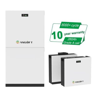10년 보증 51.2V 280Ah 15kWh 라이프포4 스택 가능한 에너지 저장 배터리