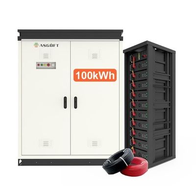 태양 에너지 저장 가정용 고전압 50KWh 100KWh 쌓인 LiFePO4 배터리