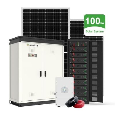 완전 50kW 하이브리드 태양 에너지 시스템 100kW 100kWh 배터리 전원 세트