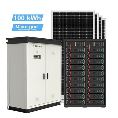 완전 50kWh 60kWh 70kWh 태양 시스템 키트 하이브리드 100kWh 에너지 저장 배터리